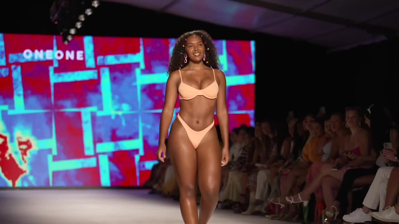 maxim model slow motion fashion show in Miami 2023