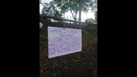 Protest against Biden Immigration Policy and St. John Villas HS in Staten Island, NY