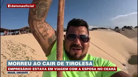 Morreu ao cair de tirolesa