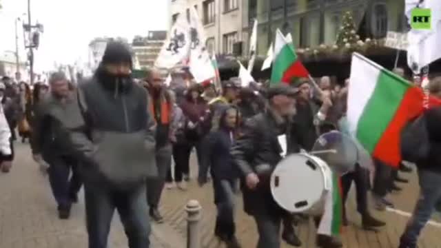 A protest against the introduction of the euro in Bulgaria was held