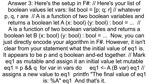 How do I write a loop in F such that the value of a in the previous step is now assigned to b and s