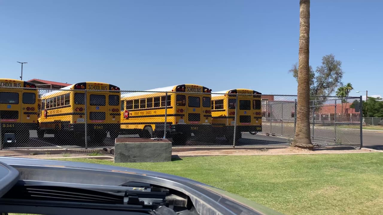 (391) Tour/Ride past GPS Transportation’s main school bus fleet. Part 4