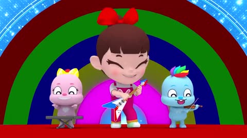 Cartoons cute bunny song three little kittens nursery rhymes play.