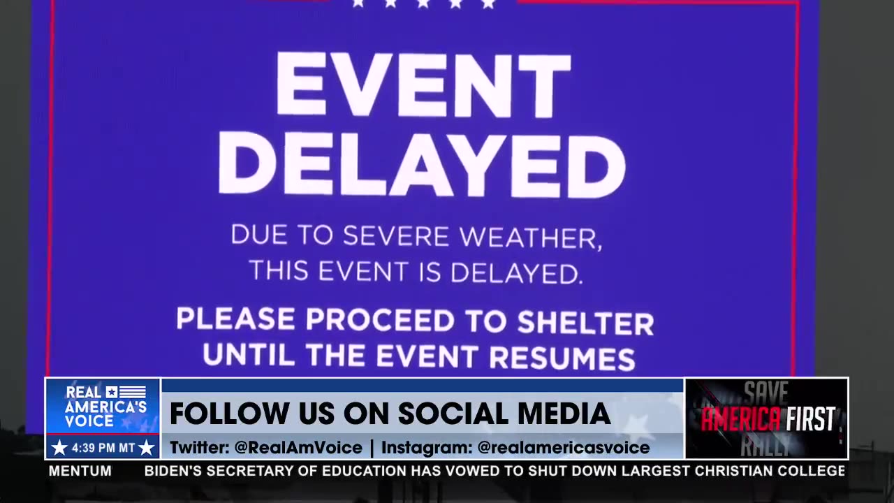 Trump Rally in Wilmington, NC Delayed Due to Severe Weather