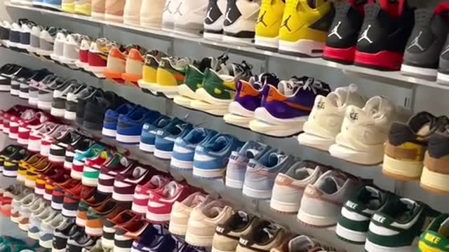 Everyone's shoe closet dream, sneakers