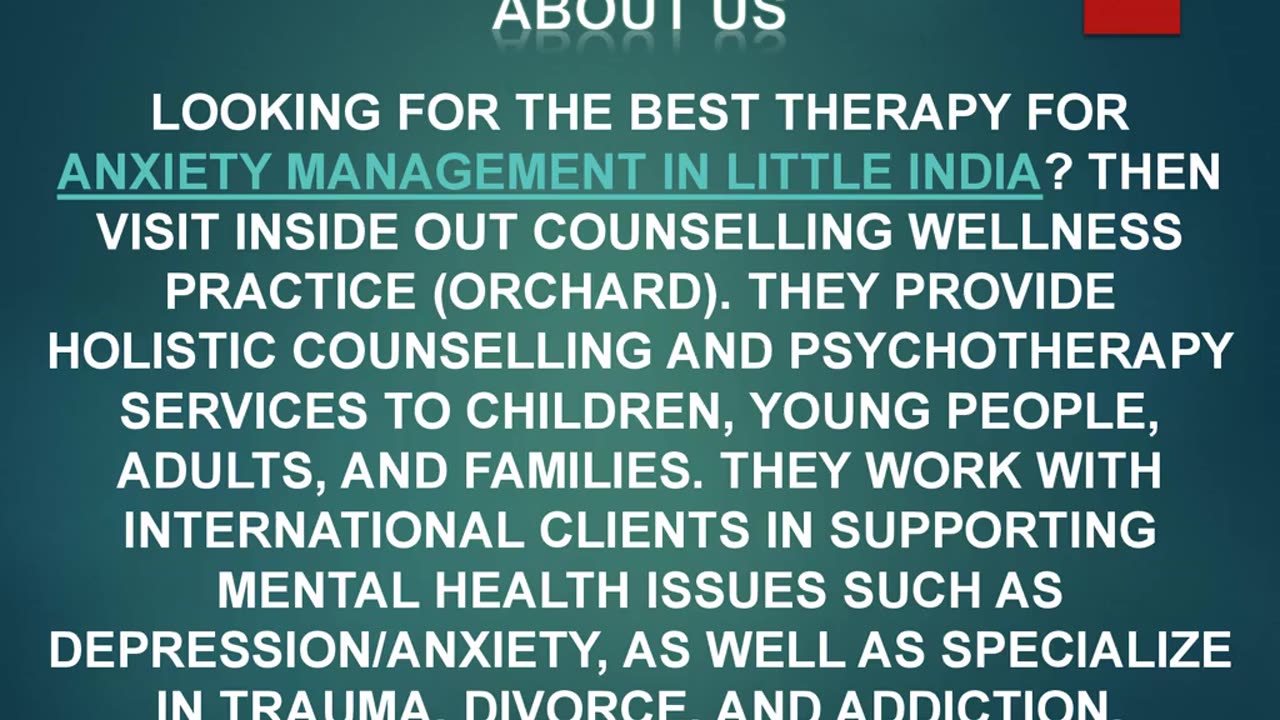 Best Therapy for Anxiety Management in Little India