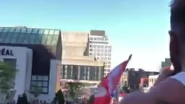 Just Say No. United Not Compliant. Chris Kay at Quebec Protest Against Lockdowns