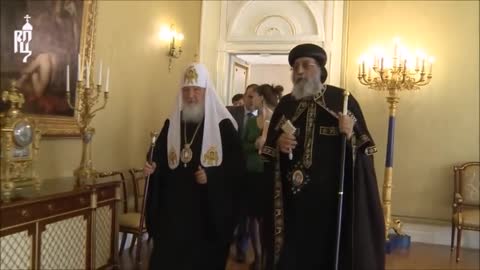 Ecumenistul eretic Kiril al Rusiei si coptul eretic Tawadros II, 24 mai 2017