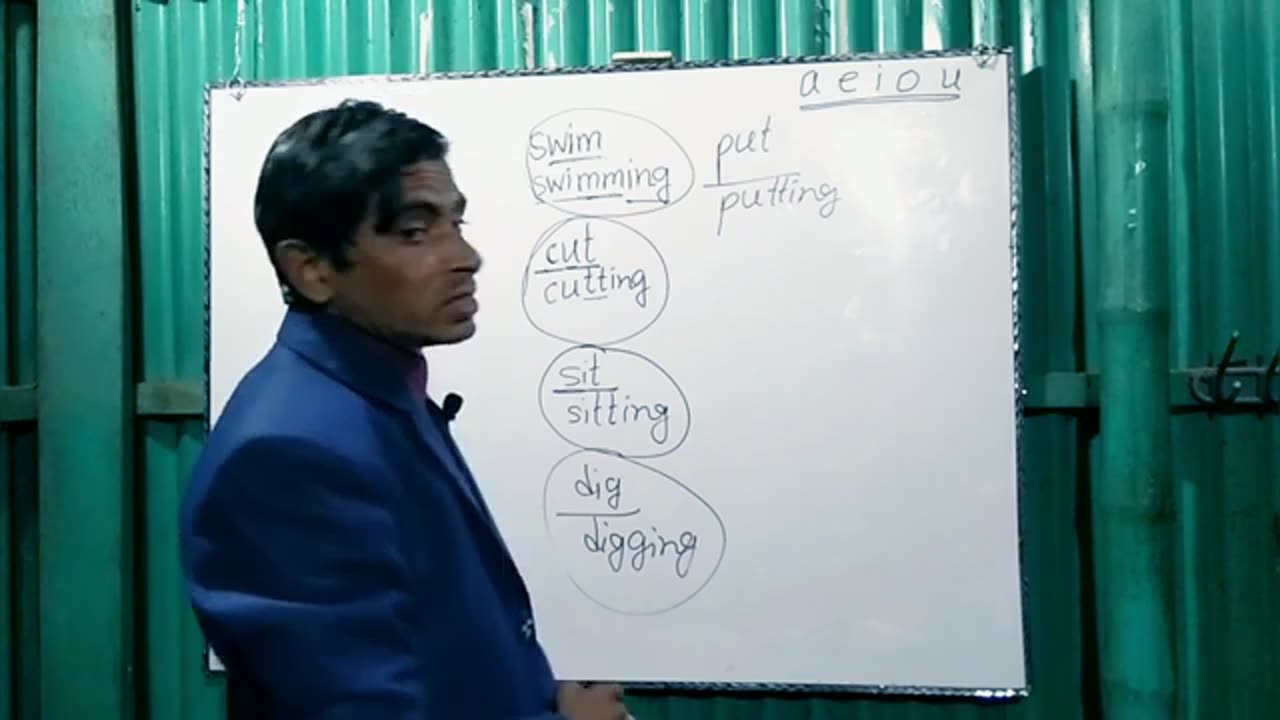 Be pro in verb.how to add "ing" in verb