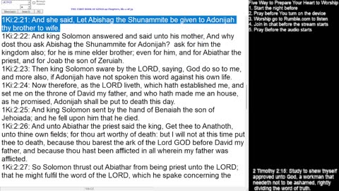 1King 1-2; Ps 37, 71, 94, 119:1-88