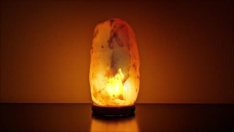 Unique Salt Lamp Fireplace / Digital Night Light / Sleep Aid