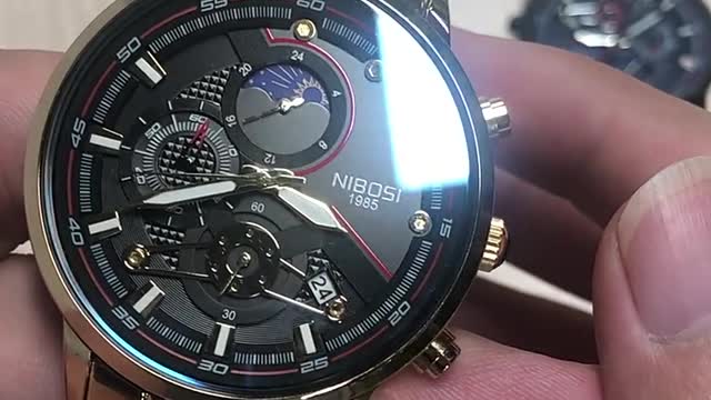 NIBOSI 2021 Men Watch Top Luxury Brand Quartz Mens Watches Chronograph Sport Wristwatch Man Stainles