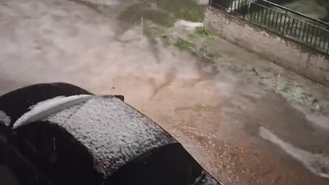 A Storm With Heavy Rain, Wind And Hail Hit Pieria, Greece | March 5, 2024