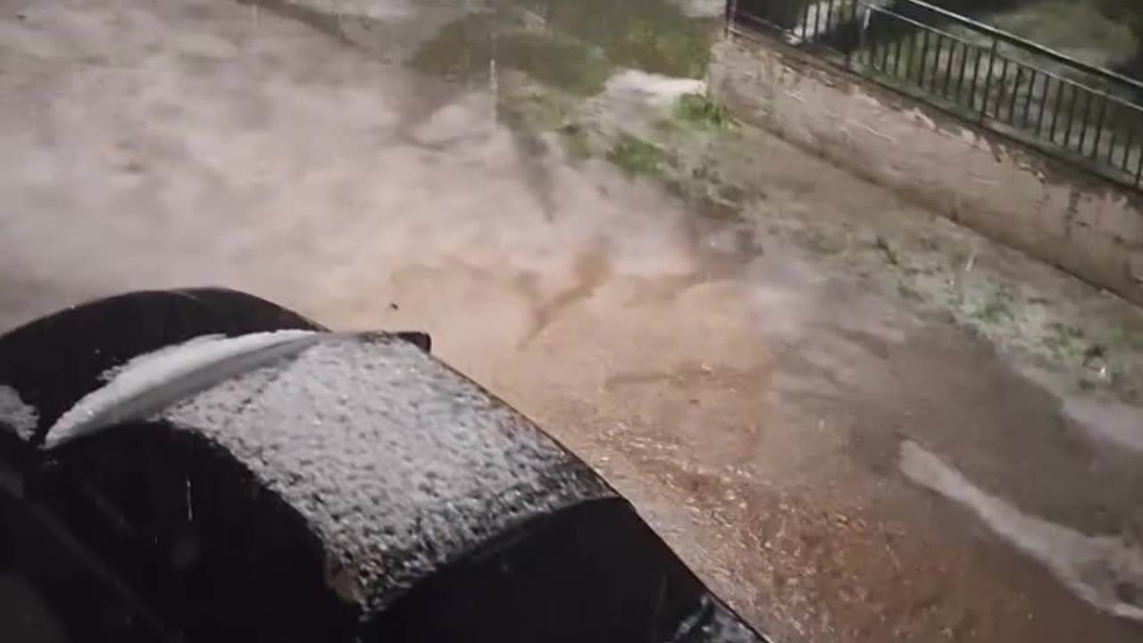 A Storm With Heavy Rain, Wind And Hail Hit Pieria, Greece | March 5, 2024