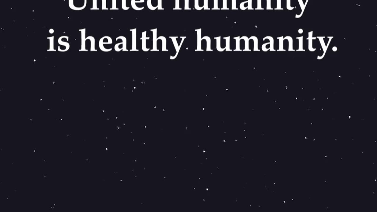 Agree or disagree? 🙂 United humanity is healthy humanity. #shorts