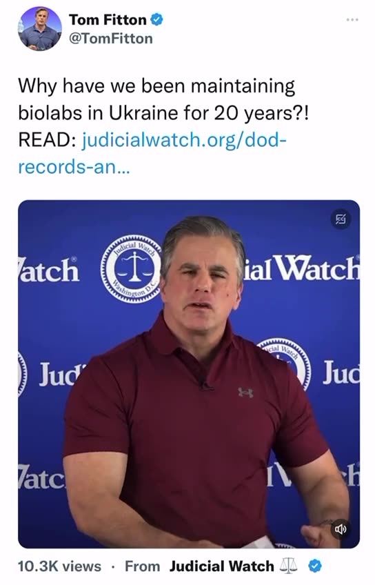 Ukraine Biolabs - Tom Fitton
