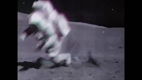 Astronauts falling on the Moon