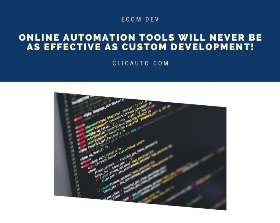 😉ONLINE #automation TOOLS WILL NEVER BE AS EFFECTIVE AS CUSTOM #developments !