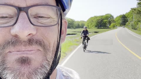 Biking to the beach