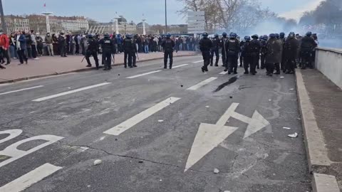 Lyon Protest Against Pension Reform