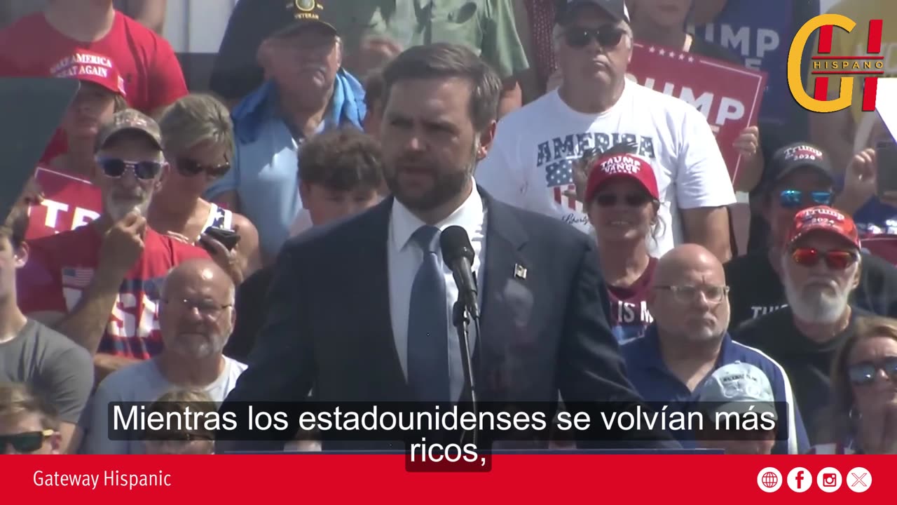 J.D. Vance, Rally en Michigan. - Censura y corrupción en la administración Biden-Harris.