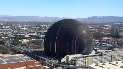 The Sphere in Las Vegas advertising F1 Racing