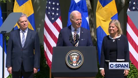 BIDEN: "The bottom line is simple and quite straightforward. Finland and Sweden make NATO stronger."