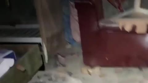 Ruins of Occupied Building Show HIMARs Made it Through 4 Floors into the Basement
