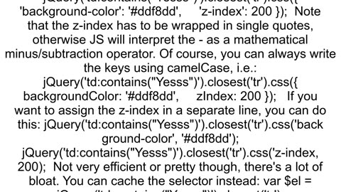 How to add zindex jquery css