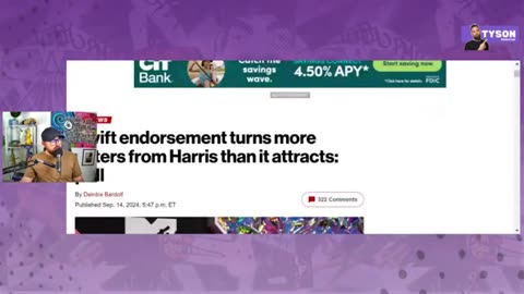 Taylor Swift’s Endorsement BACKFIRES More Voters Turn From Kamala!