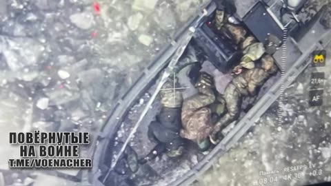 Ukrainian Boat Trying To Cross The Dnieper River