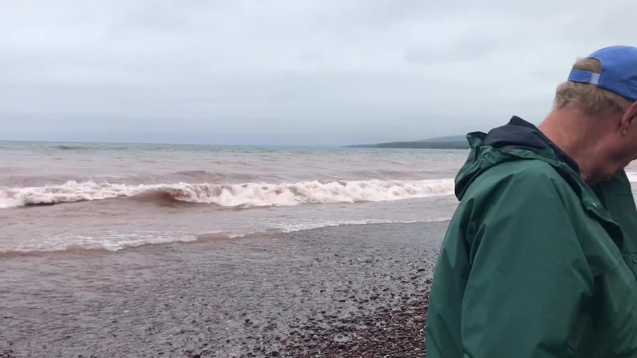Waves from the North at Saxon Harbor Wi.