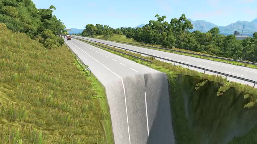 Cars vs Giant Pit #3 – BeamNG.Drive