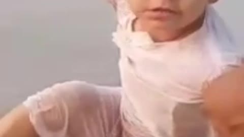 Baby loves bath / baby enjoying with water