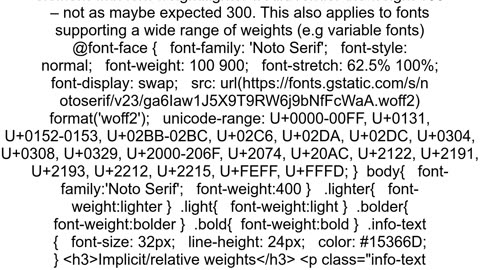 Bolding text is not working in different devices