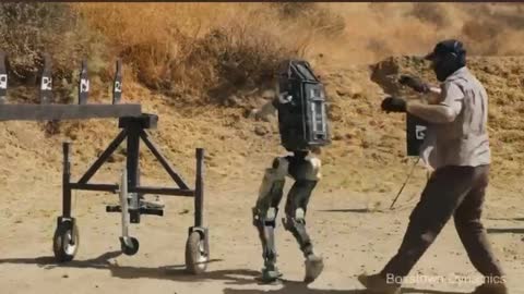Robots target practicing