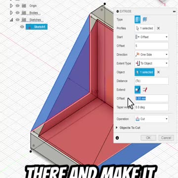 Fusion360: Create and angle Bracket