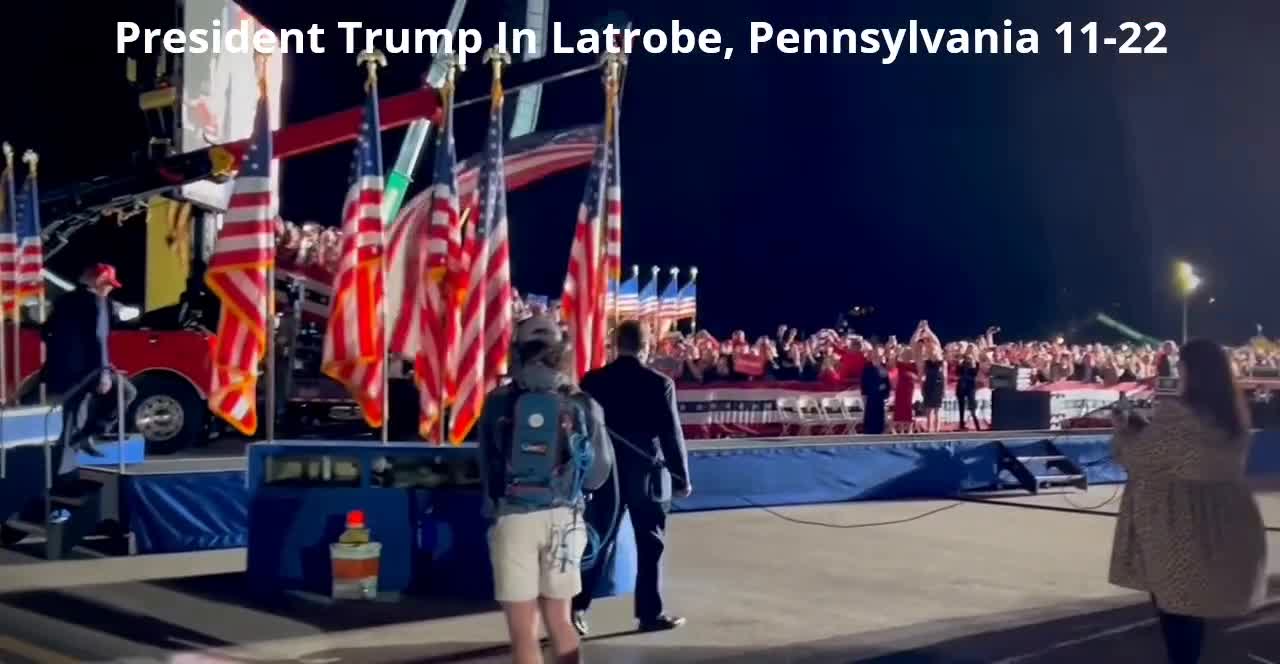 President Trump Lands In Latrobe, Pennsylvania for rally 11-5-22