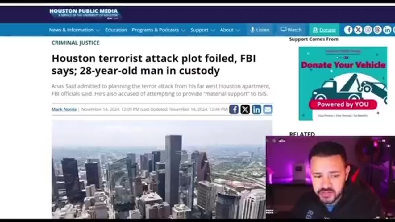 Breaking News!!! Feds stop 9/11 style attack in Houston Tx. have a listen!!