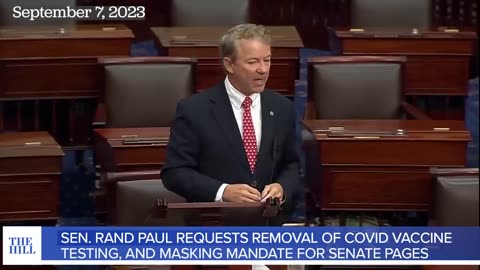 WATCH: Rand Paul DEMANDS Unanimous Consent To RESCIND Covid Vax, Mask MANDATE For U.S. Senate Pages