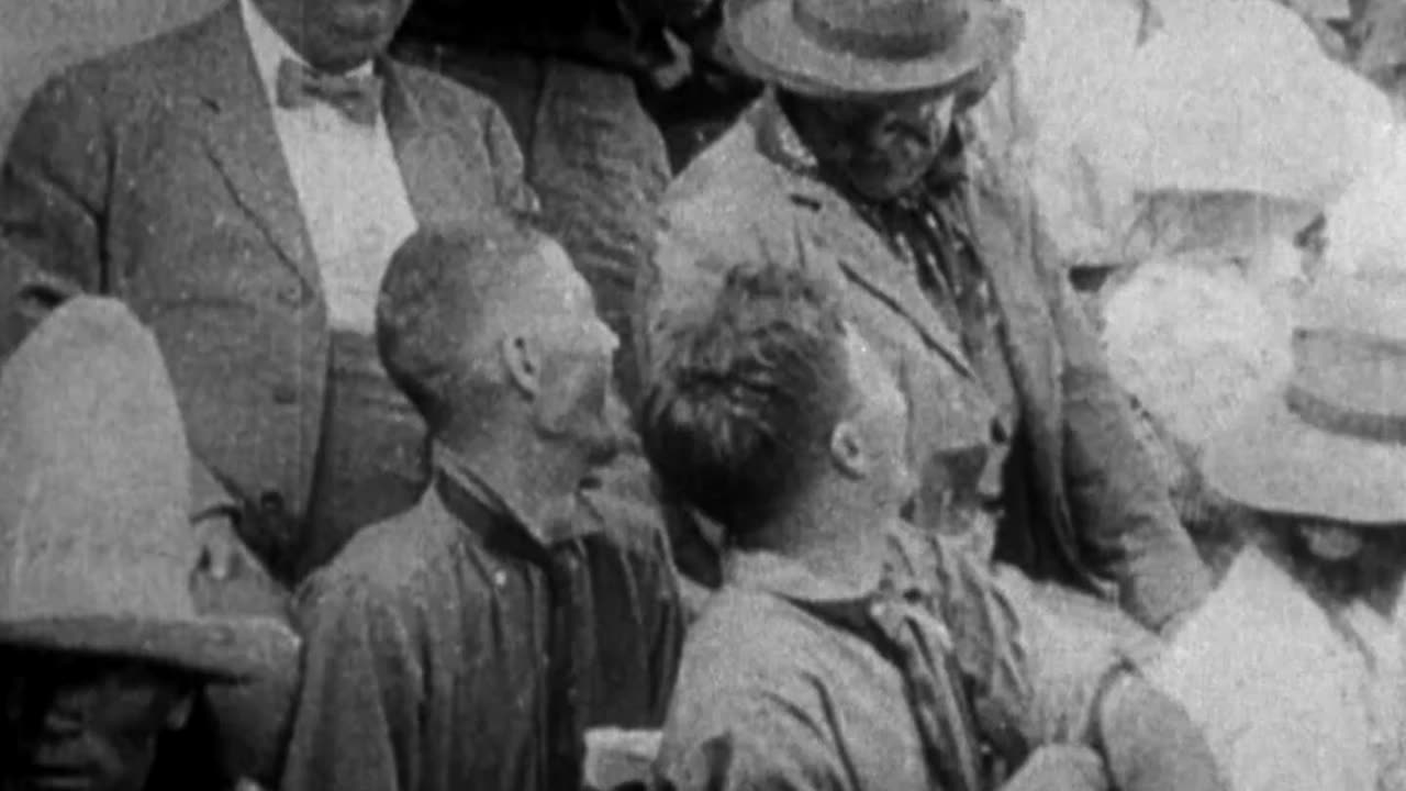 Hopi Indians Dance For Theodore Roosevelt On The Hopi Reservation (1913 Original Black & White Film)