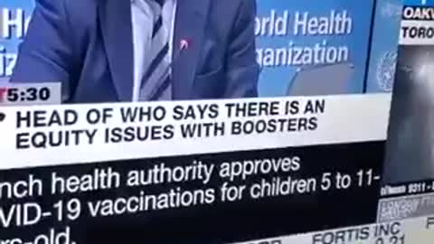 Head of WHO - Charlie Farnsbarns - says Boosters are being used to kill children