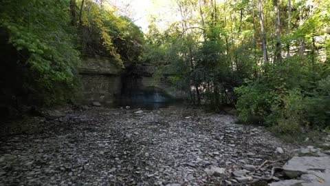 The scenery there is an extremely calm stream