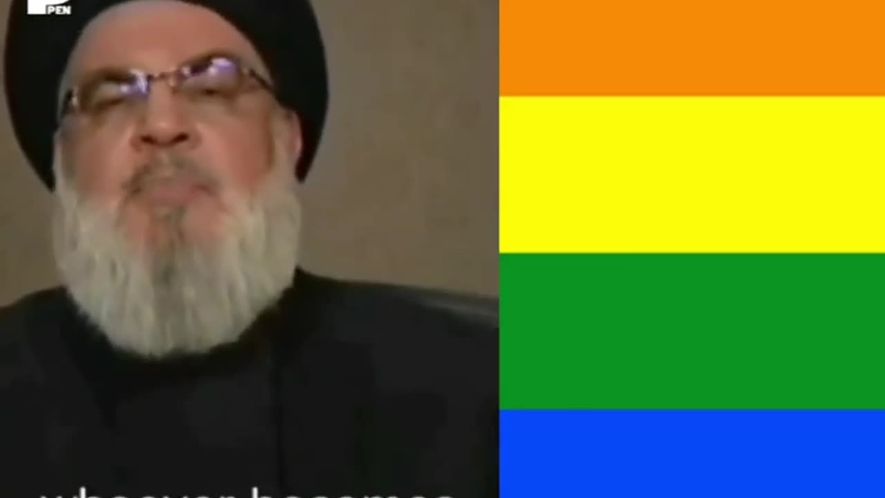 head of Hezbollah Islamist Hassan Nasrallah says: first time being gay you should be killed