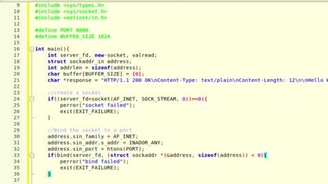 CREATE A WEB SERVER in C