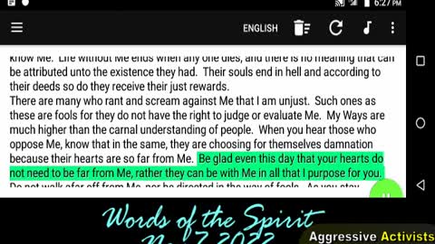 CHOOSE TO LOSE? Words of the Spirit-Nov 7 2022