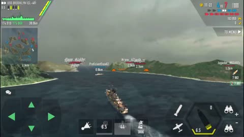 Battle Of Warships...USS Brooklyn Tells The Story sea Battle...