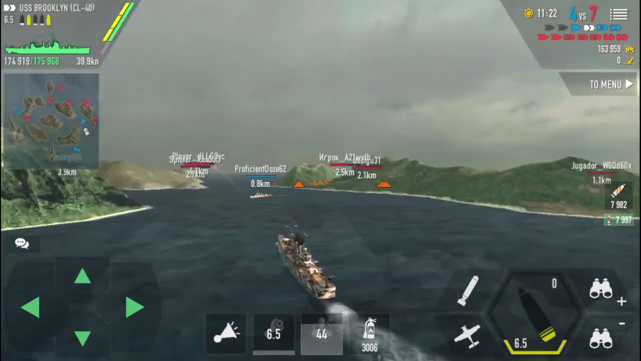 Battle Of Warships...USS Brooklyn Tells The Story sea Battle...