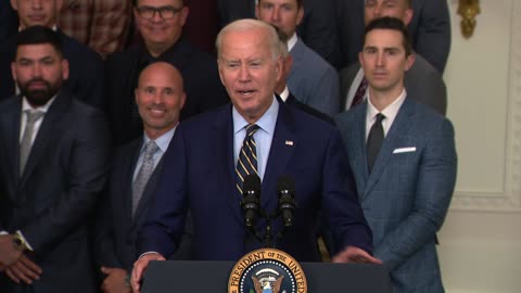 Biden celebrates Houston Astro’s World Series win at the White House