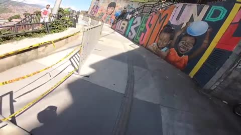 CRAZY URBAN MTB DOWNHILL TRACK - FULL RACE RUN!